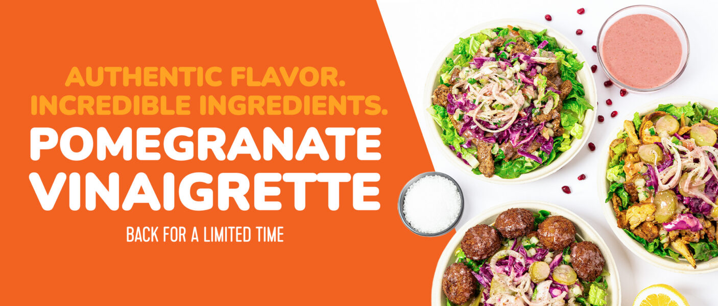 pomegranate vinaigrette back for a limited time